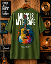 Music Is My Escape Oversized Streetwear T-Shirt