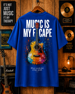 Music Is My Escape Oversized Streetwear T-Shirt