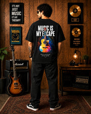 Music Is My Escape Oversized Streetwear T-Shirt
