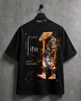 It's Your Life – Cyber Samurai Oversized Tee
