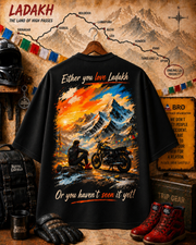 ⁠Ladakh Is Calling | 240 GSM Oversized Tee