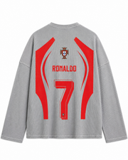 Ronaldo CR7 No. 7 Full Sleeve Waffle Tee – Portugal Fan Edition | 21 Shades