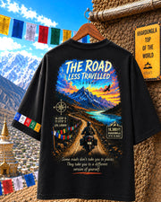The Road Less Travelled – Ladakh Adventure Oversized T-Shirt