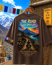 The Road Less Travelled – Ladakh Adventure Oversized T-Shirt